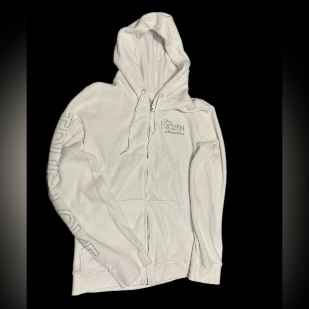 Disney Frozen The Broadway‎ Musical Velour Hoodie Size XL White